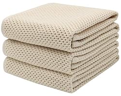 neutral ribbed towels