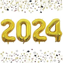 gold 2023 balloons