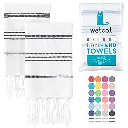 black and white hand towels