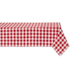 red white checked tablecloth