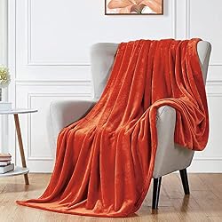 orange velvet throw