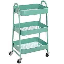mint green rolling cart