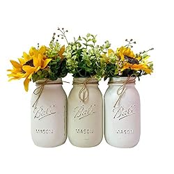 white mason jars