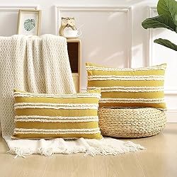 mustard yellow pillows