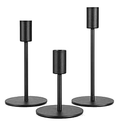 black candlestick holders