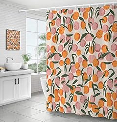 peaches shower curtain