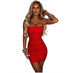 red glitter dress