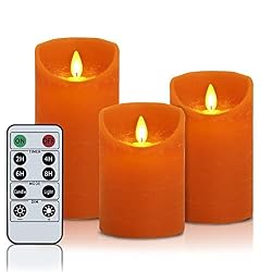orange pillar candles