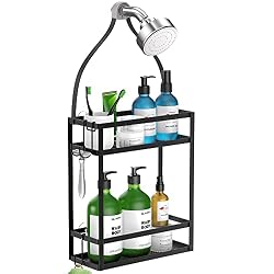 black shower caddy