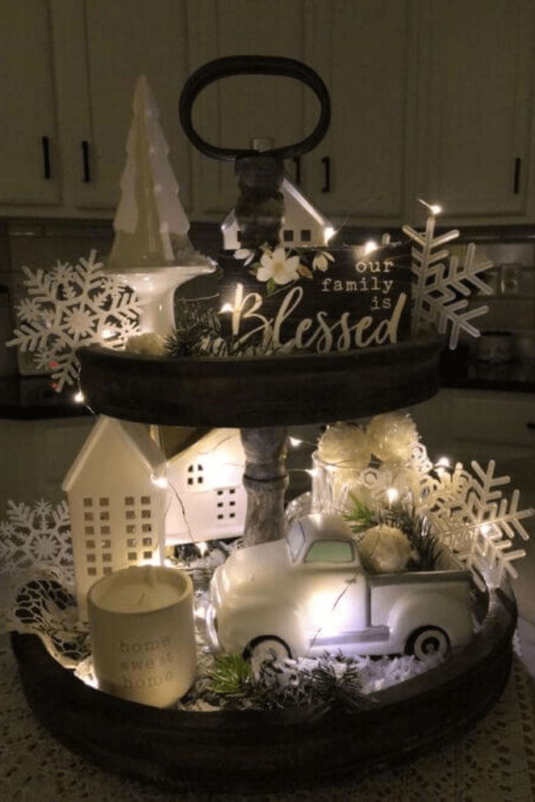 winter tray decor ideas