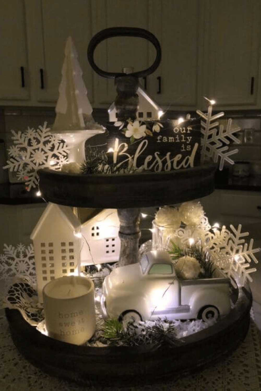 winter tray decor ideas
