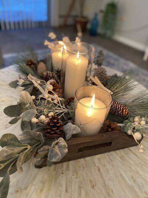 tray decor winter