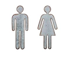 man and woman bathroom sign