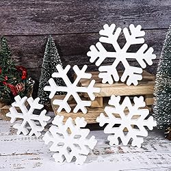 wood snowflakes