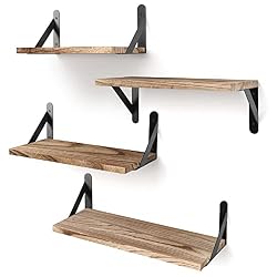 floating shelves rustic
