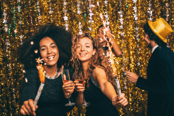 new years eve party gold themed