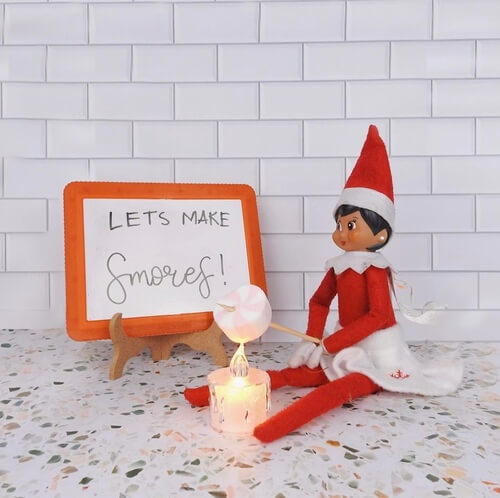 making smores elf