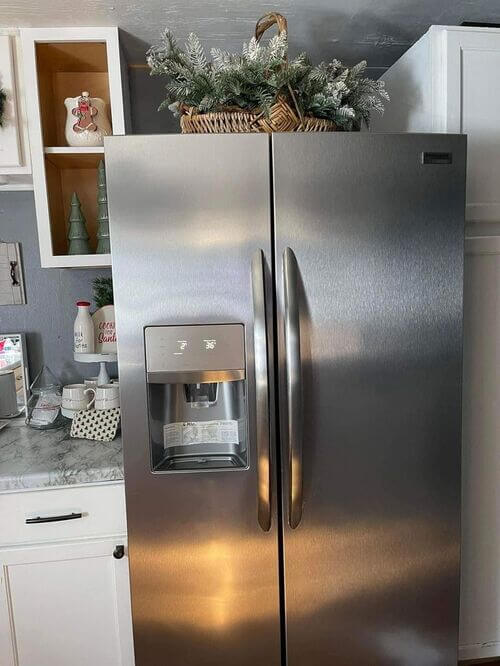 above the fridge decor