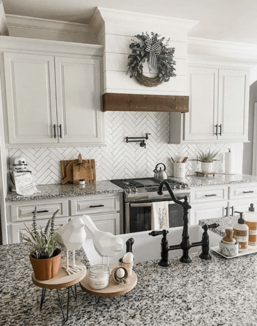 decorate above kitchen cabinets