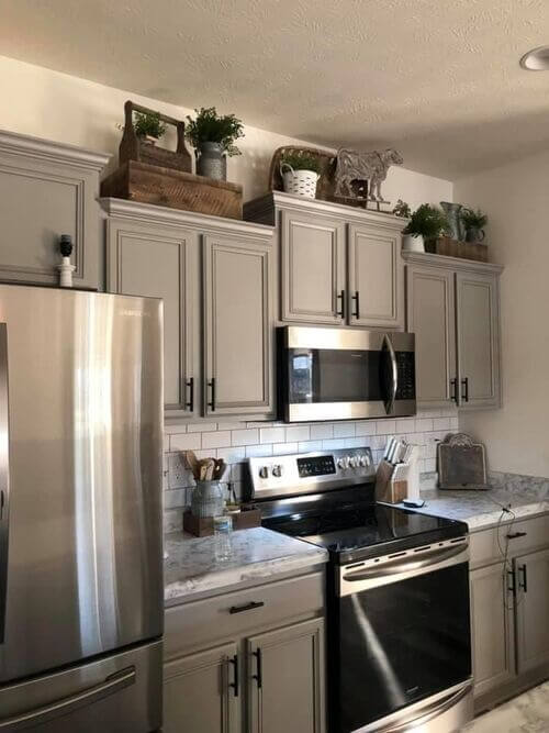 above cabinet decor ideas