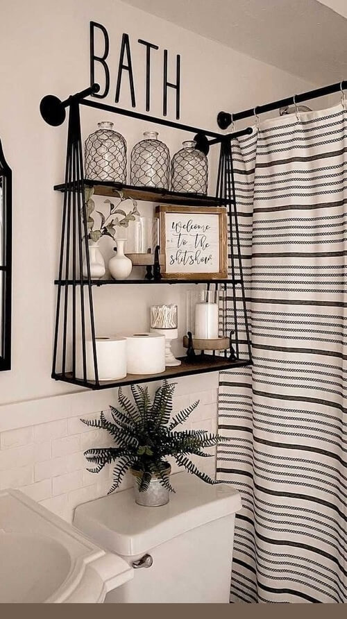 shelves for small bathroom