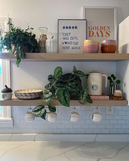 floating shelves for kitchen