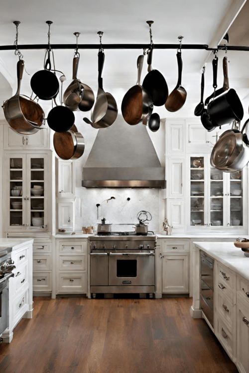 over the top pot racks kitchen