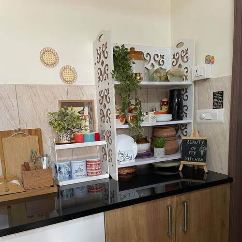 kitchen counter shelf rack