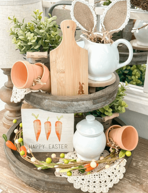 2 tiered tray kitchen