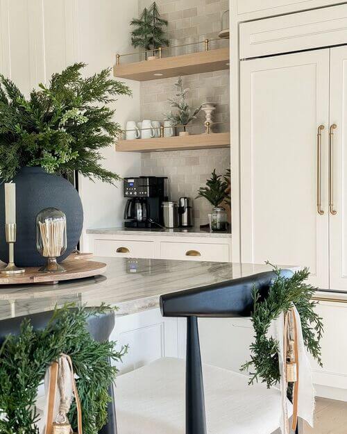 built in kitchen shelves
