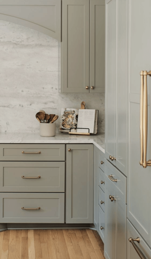 sage green kitchen cabinets