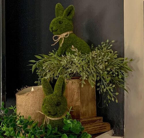 green easter decor spring