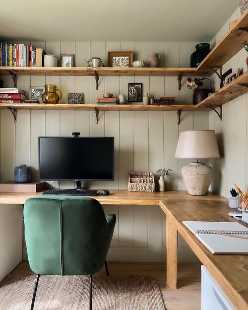 Higher shelving in a small apartment
