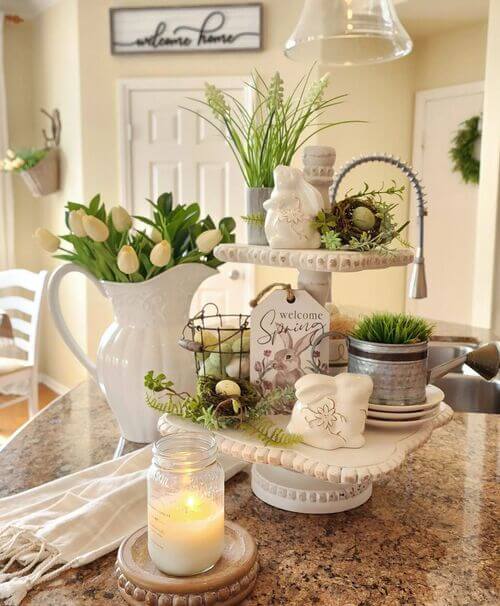 kitchen island tiered tray
