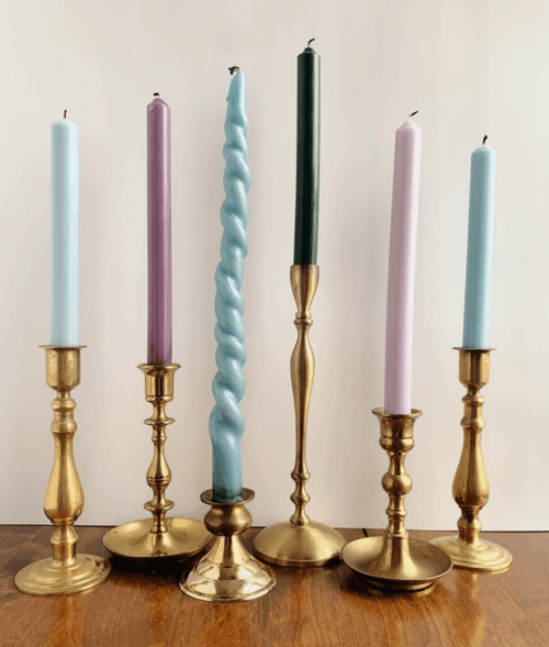 pastel candlesticks spring