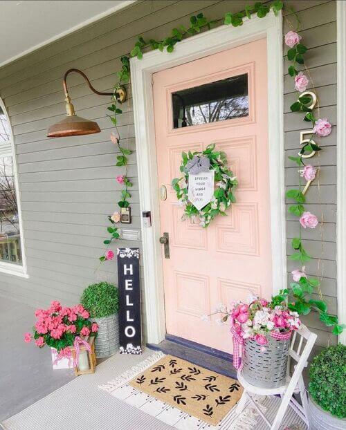spring front door decor
