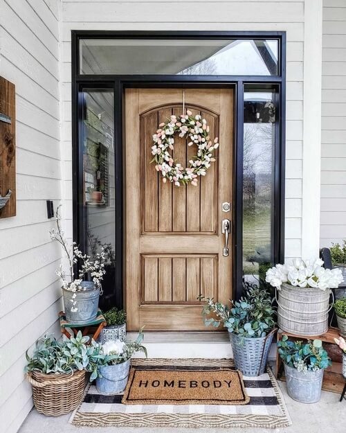 front door decor rustic
