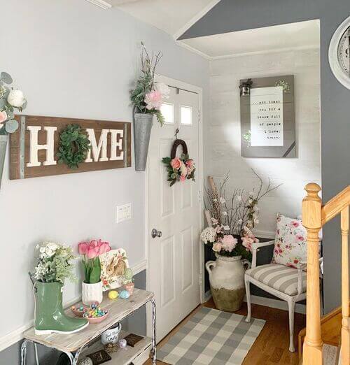 entryway decor for spring