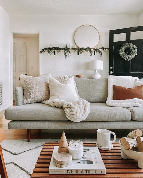 coffee table decor with wood