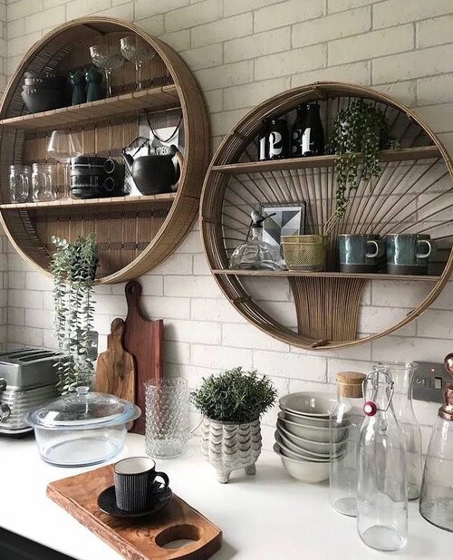 circular open shelving