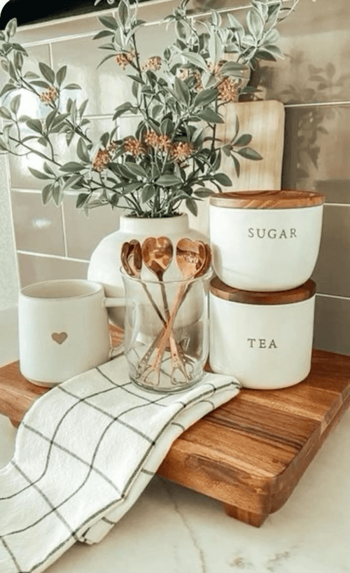 kitchen counter styling