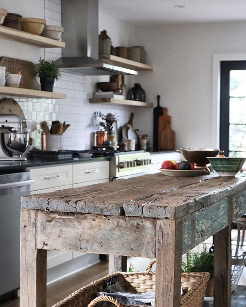 rustic farmhouse island