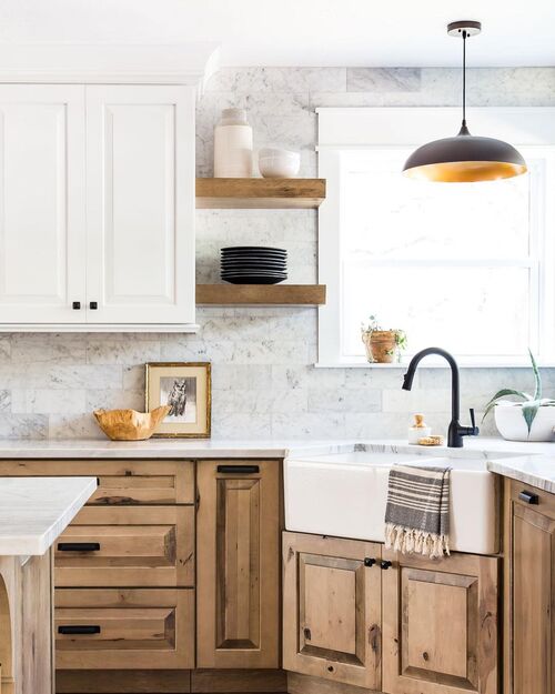 two toned cabinets design