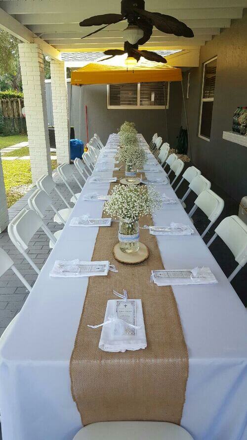 rustic table decor graduation