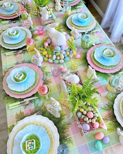 pastel easter decor