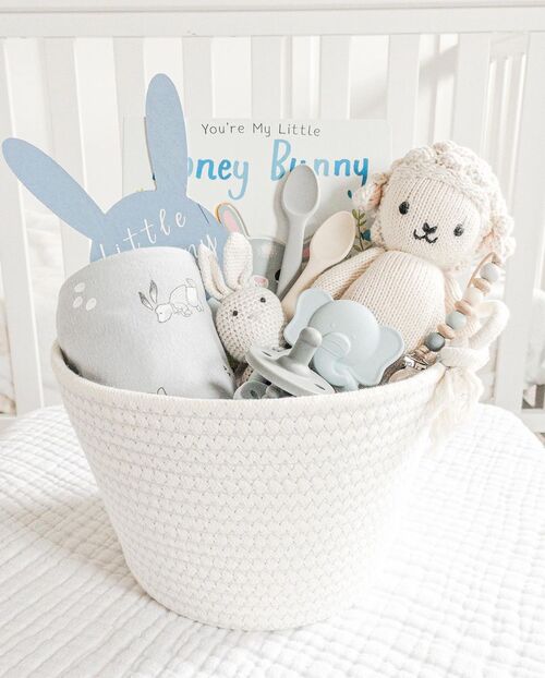 Blue easter basket