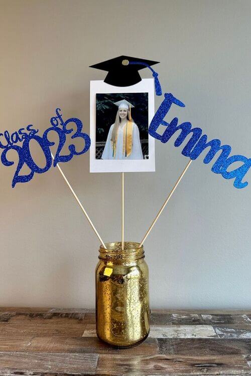 diy graduation centerpiece