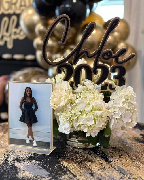 photo frame graduation centerpiece