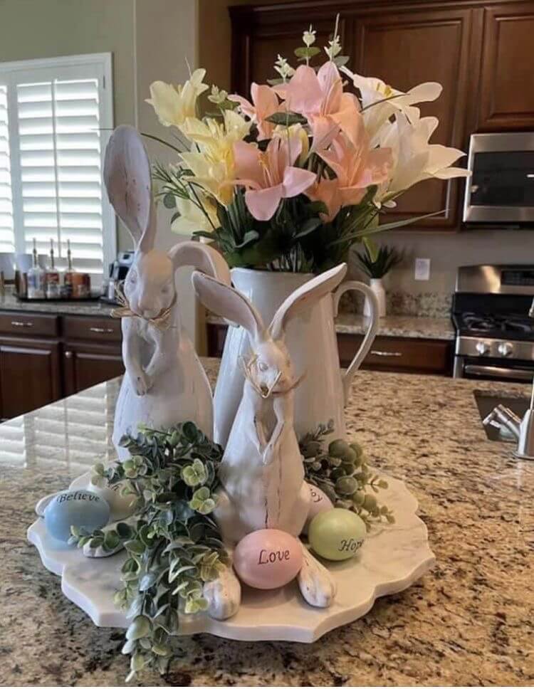 easter counter centerpiece