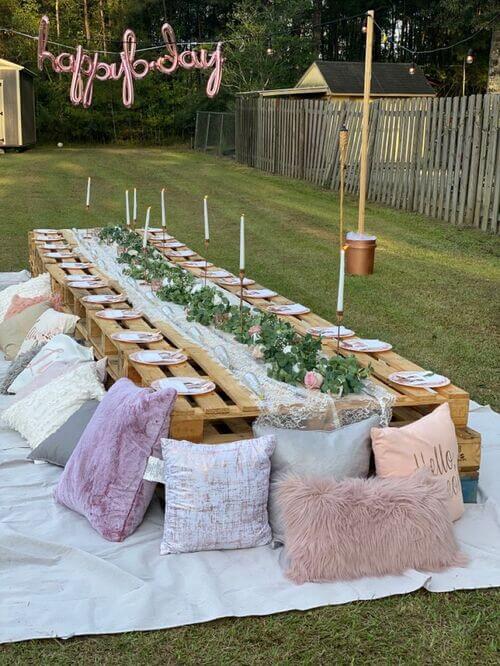 elegant picnic graduation